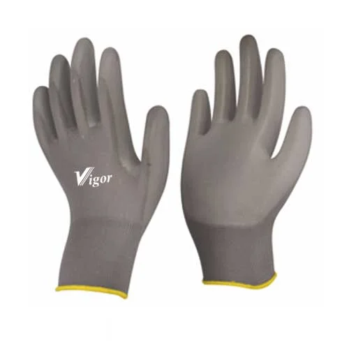 Custom PU Coated Safety Gloves with Logo – Non-Slip Grip